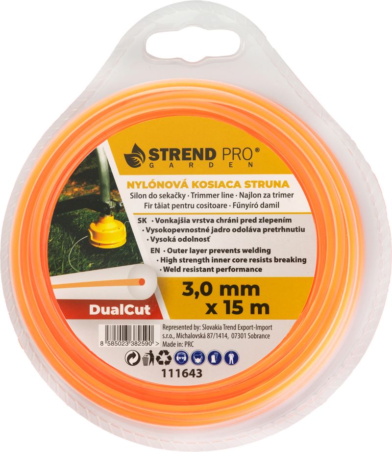 Struna za trimer DualCut 3.0mm, 15m, okrugla