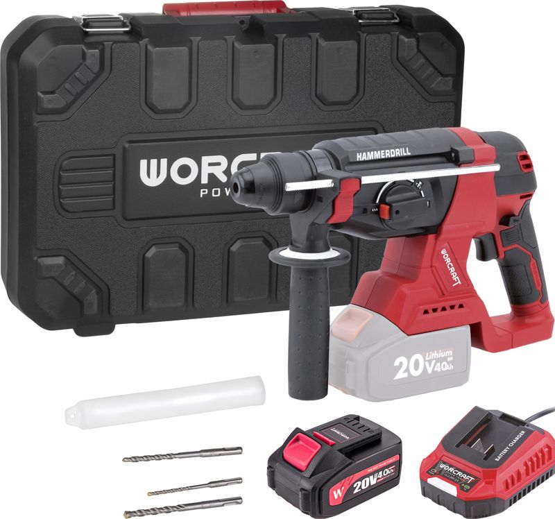 Bušilica udarna Worcraft CRH-S20LiBCM, SDS+, 3J, set