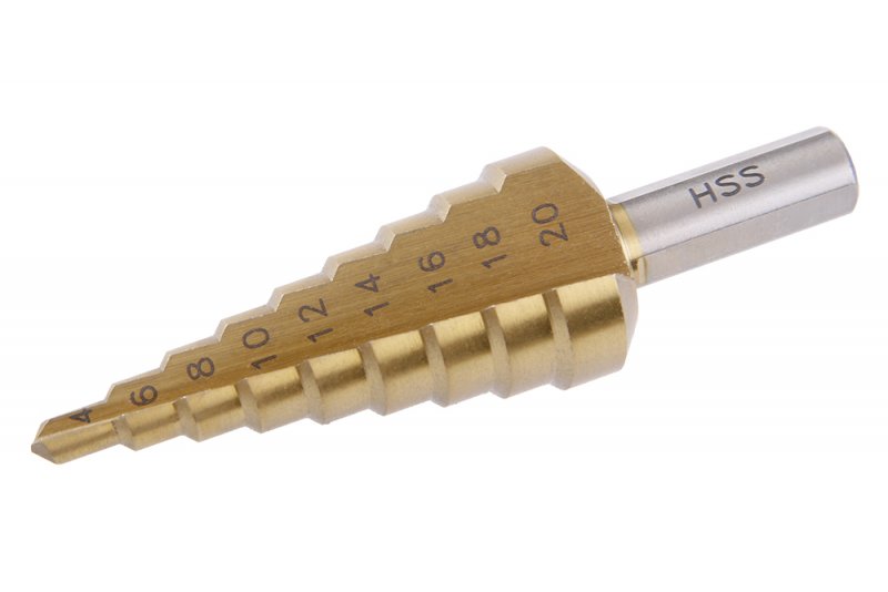 Svrdlo HSS stupnjevito 4-20mm 9 TITAN