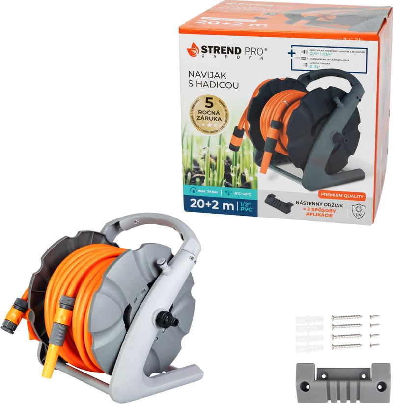 Motalica s crijevom 1/2" 20m+2m