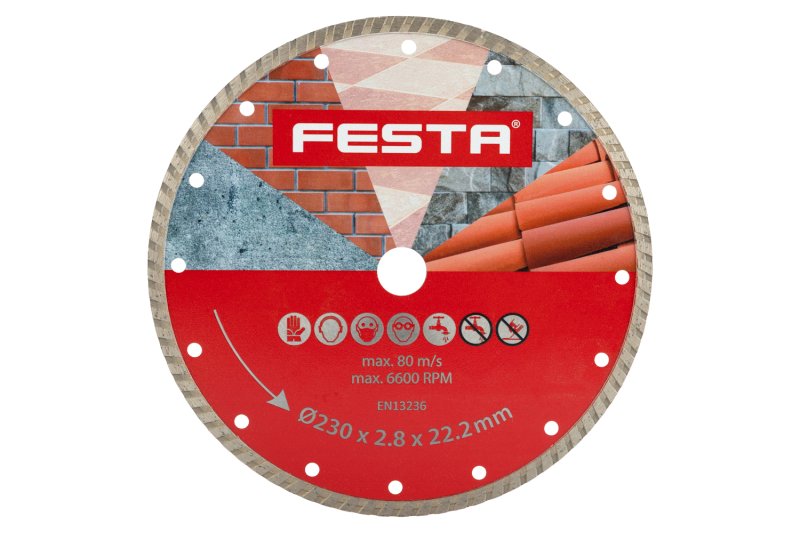 Dijamantna rezna ploča turbo FESTA 230/22,2/2,6mm